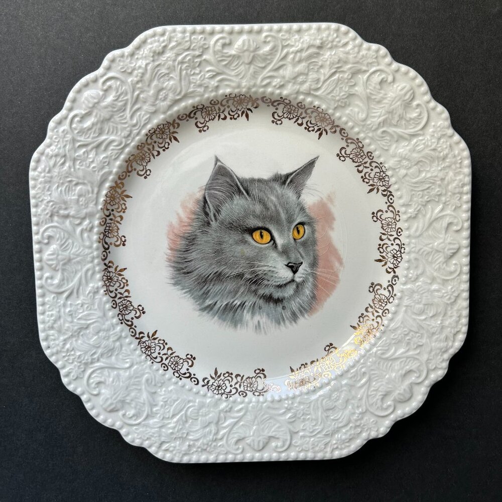 Lord Nelson Pottery Grey Cat Plate